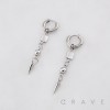 PAIR OF DROP DANGLE SPIKE CONE BALL SQUARE ORBIT PUNK GOTHIC 316L SURGICAL STEEL EARRING